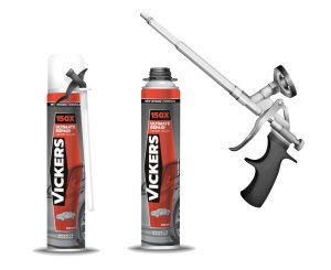 Vickers One component aerosol polyurethane filling and fixing foam with resistance to fire